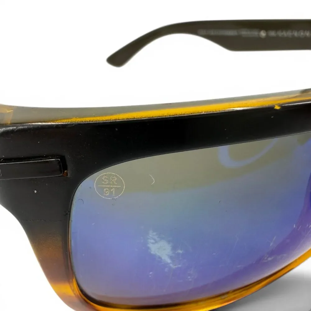 Kaenon Burnet Polarized Sunglasses Matte Black + Tortoise Pacific Blue Mirror